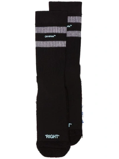 Shop Off-white Reverse Logo Sport Socks - Black