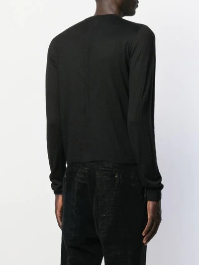 Shop Rick Owens Oversized-sleeve Knitted Jumper In Black