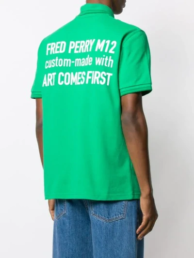 Shop Fred Perry Embroidered Logo Polo Shirt In Green