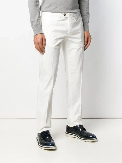 Shop Canali Tailored Trousers In Neutrals
