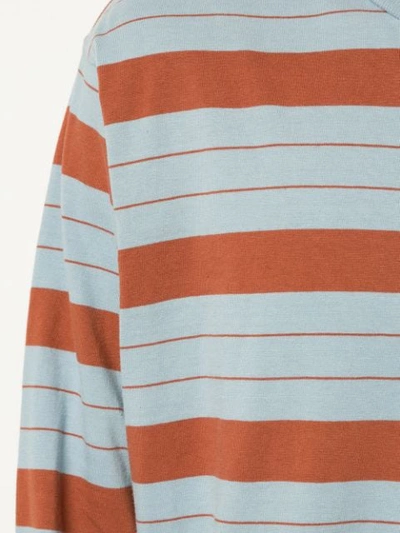 Shop Unused Long-sleeve Striped T-shirt - Blue