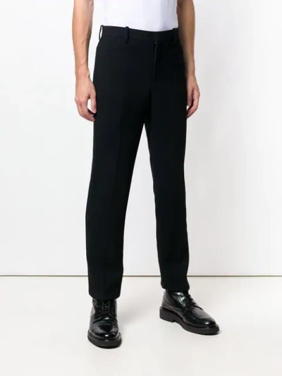 Shop Neil Barrett Regular Fit Tailored Trousers In Black