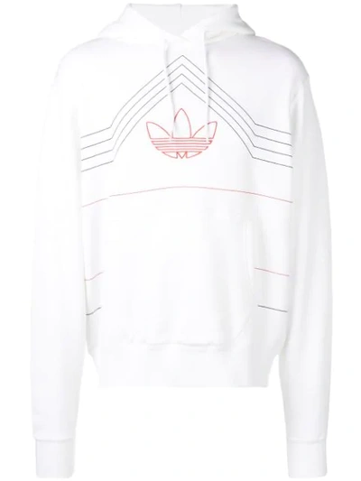 Shop Adidas Originals P.e. Rivalry Hoodie In White