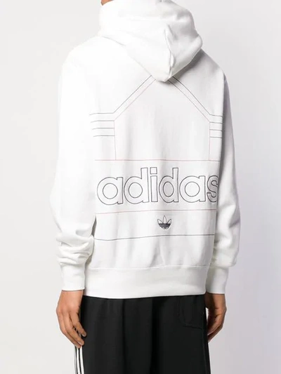 Shop Adidas Originals P.e. Rivalry Hoodie In White