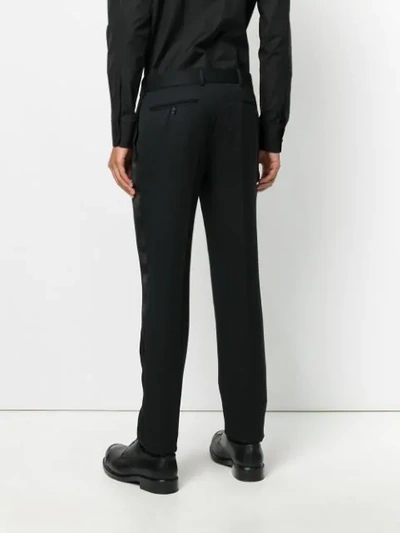 Shop Alexander Mcqueen Tuxedo Trousers In Black