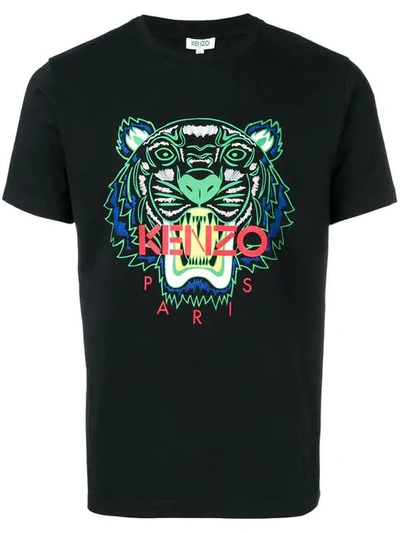 Shop Kenzo Tiger Print T-shirt In Black