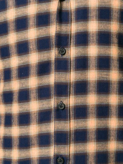 Shop Lanvin Checked Button Shirt In Yellow