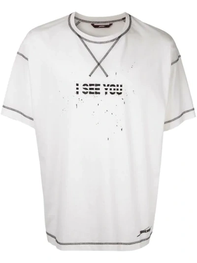 Shop Indice Studio I See You Paint Splatter T In White