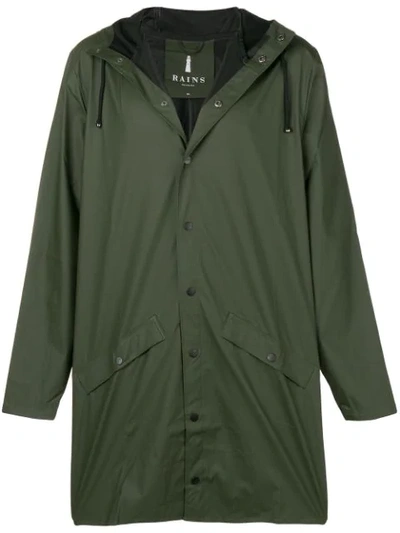 Shop Rains Water-resistant Hooded Coat In Green