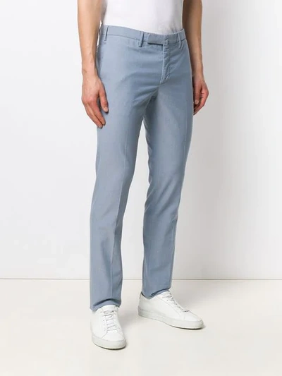 Shop Incotex Slim Fit Tailored Trousers In Blue