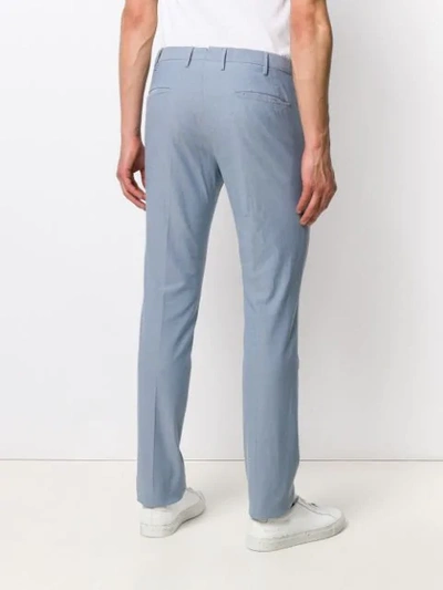 Shop Incotex Slim Fit Tailored Trousers In Blue