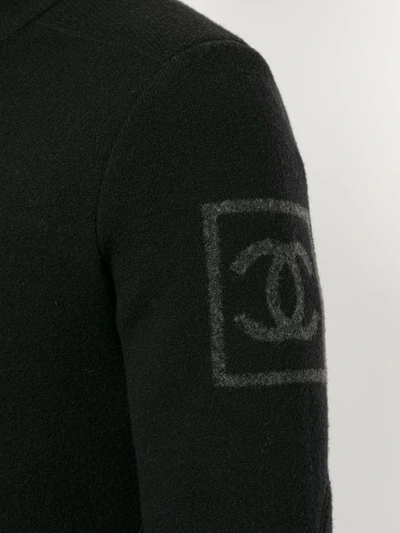 Pre-owned Chanel 2008 Branded Slim Jacket In Black