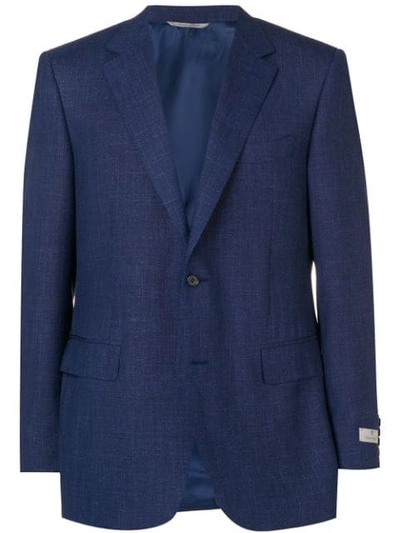 Shop Canali Tailored Blazer - Blue