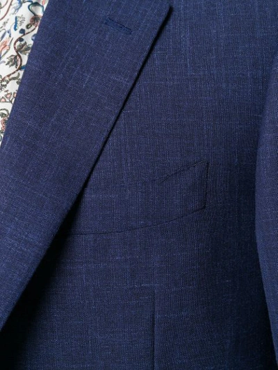 Shop Canali Tailored Blazer - Blue