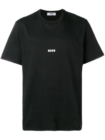 Shop Msgm Micro Logo T-shirt In Black