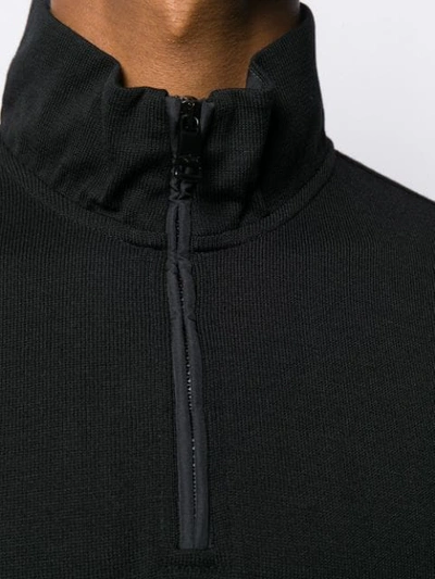 Shop Paul & Shark Zipped Sweatshirt In Black