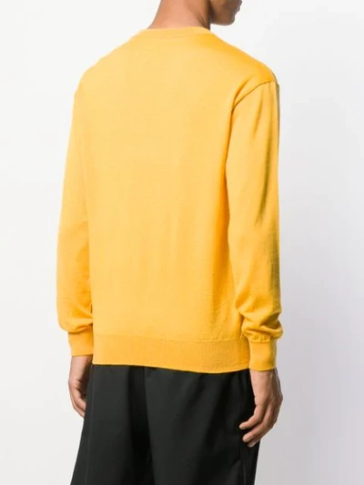Shop Moschino Sweatshirt Mit Logo In Yellow
