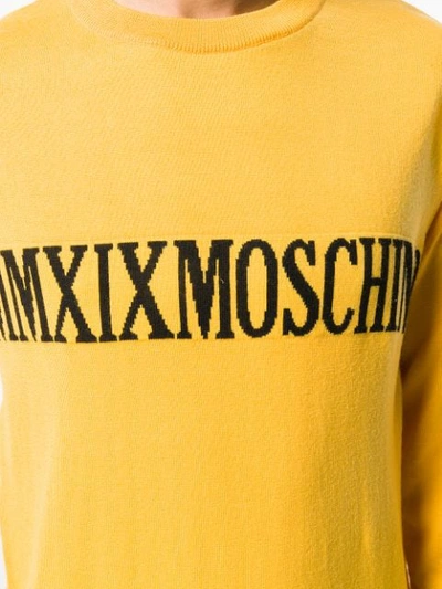 Shop Moschino Sweatshirt Mit Logo In Yellow