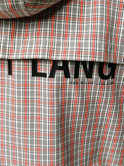 Shop Helmut Lang Logo Checked Windbreaker Jacket In Neutrals