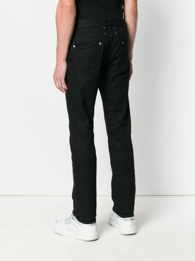 Shop Maison Margiela Regular Fitted Jeans - Black