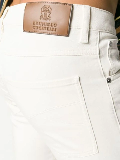 Shop Brunello Cucinelli Five Pocket Skinny Jeans In White