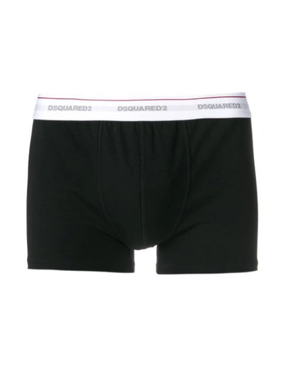 Shop Dsquared2 Logo Boxers 3 Pack In Black