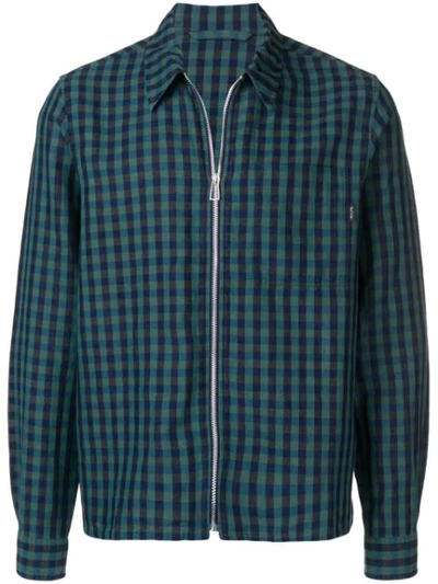 Shop Ps By Paul Smith Check Bomber Jacket In Green