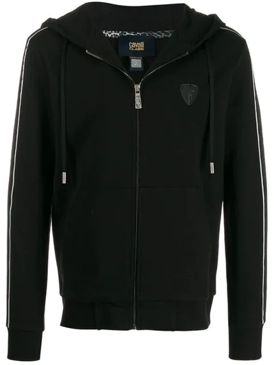 Shop Cavalli Class Hooded Sweatshirt In Black