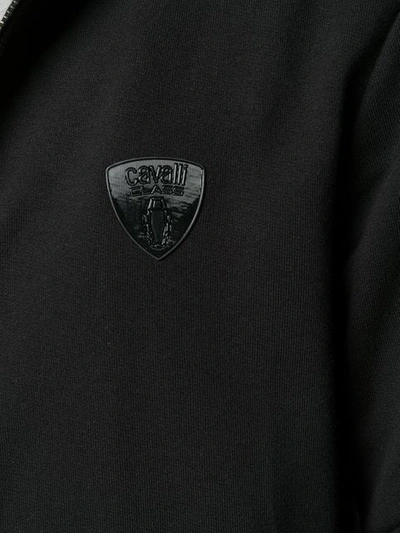 Shop Cavalli Class Hooded Sweatshirt In Black
