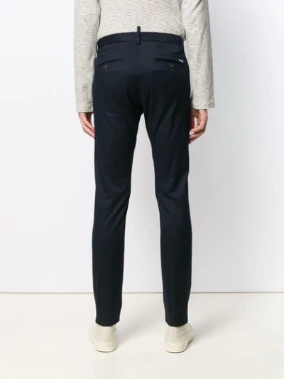 Shop Dsquared2 Chino Trousers In Blue