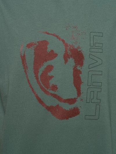 Shop Lanvin Logo Patch T-shirt In 411 Liquercia