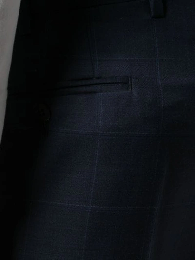 Shop Brioni Checked Two-piece Suit In Blue