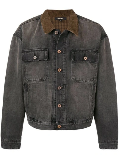 Shop Yeezy Season 6 Denim Jacket In Black