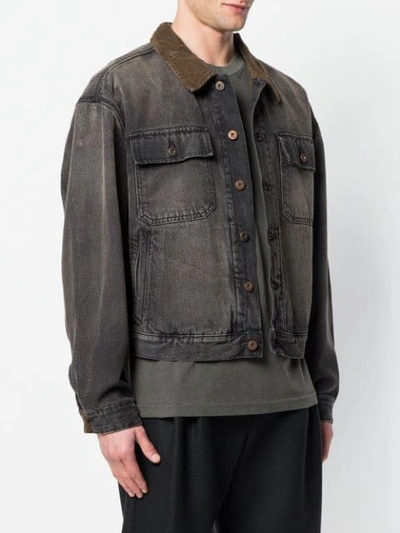 Shop Yeezy Season 6 Denim Jacket In Black