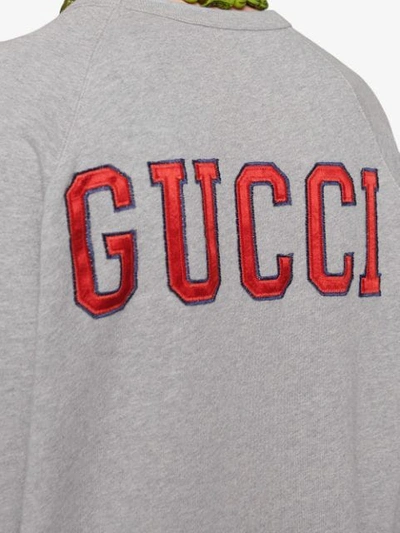 Shop Gucci Sweatshirt With La Angels™ Patch In Grey