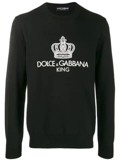 Shop Dolce & Gabbana Logo Sweater In Black