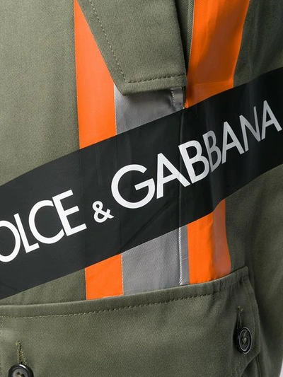 Shop Dolce & Gabbana Logo Track Pants In Green
