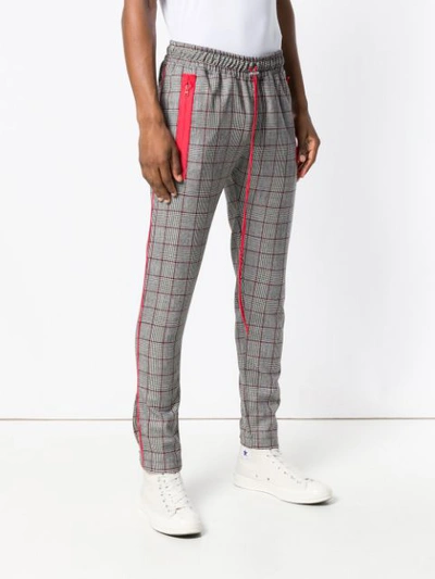 Shop Represent Checked Print Loose Trousers In White