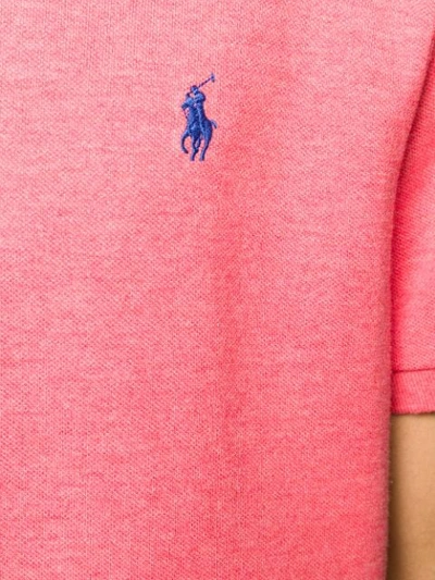 Shop Lauren Ralph Lauren Logo Embroidered Polo Shirt - Pink