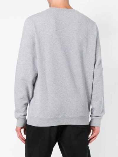 Shop Sunspel Crew Neck Sweatshirt In Grey