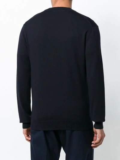 Shop Karl Lagerfeld Karl Ikonik Sweater In Blue