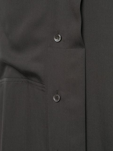 Wooyoungmi Collarless Short-sleeved Shirt - Grey | ModeSens