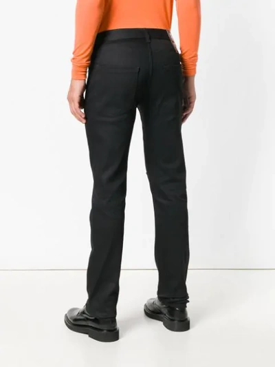 Shop Raf Simons Christiane F. Patch Jeans In Black