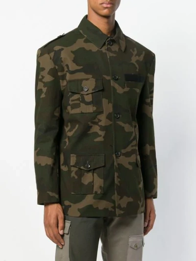 Shop Gosha Rubchinskiy Camouflage Hybrid Jacket In Green