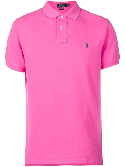 Shop Polo Ralph Lauren Basic Polo Shirt In Pink