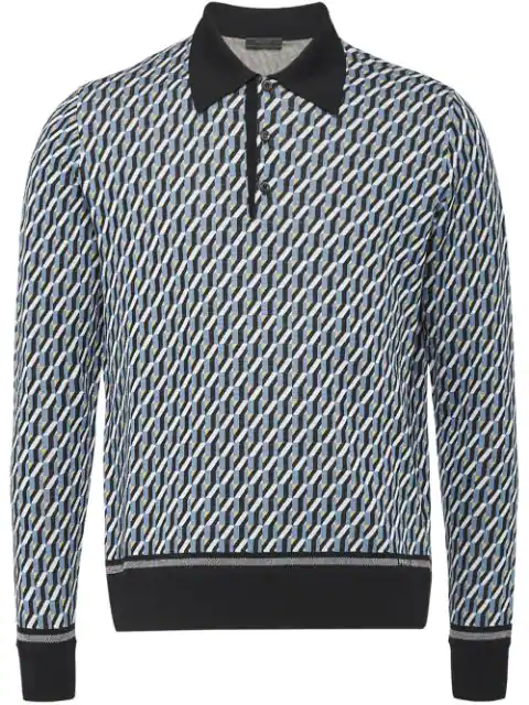 Prada geometric polo discount