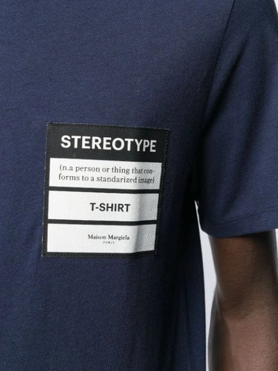 Shop Maison Margiela Stereotype T-shirt In Blue