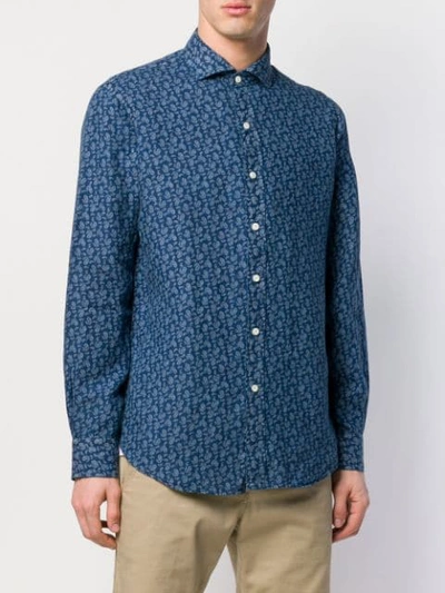 Shop Polo Ralph Lauren Paisley Print Shirt In Blue