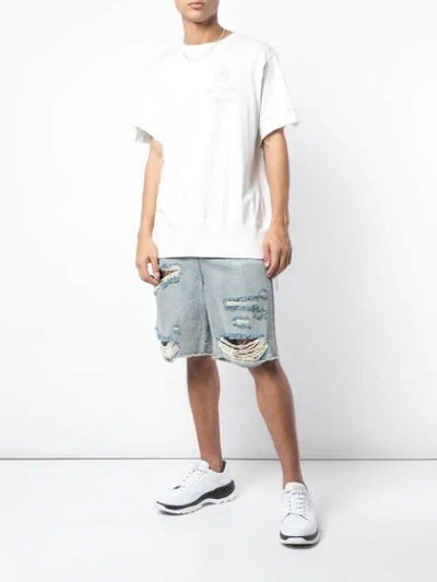 Haculla There's No Future Deconstructed Sweatshirt In White