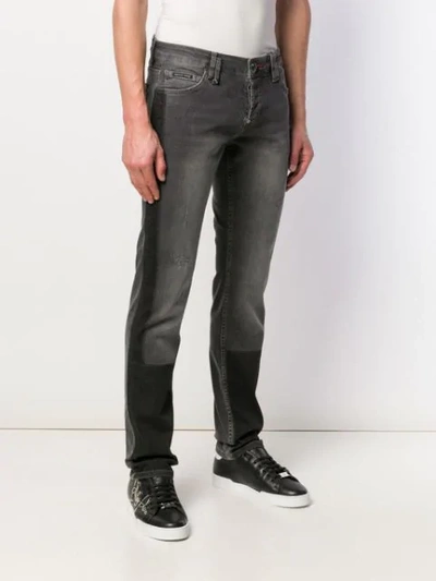 Shop Philipp Plein Statement Supreme Straight-fit Trousers In Grey